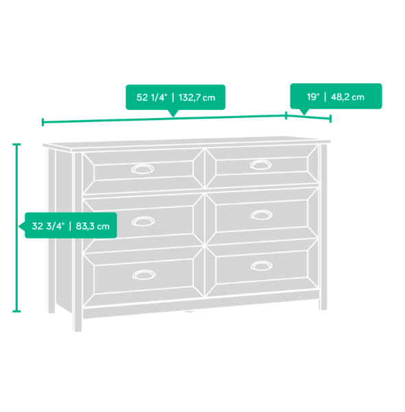 County Line 6 Drawer Dresser Affordable Portables