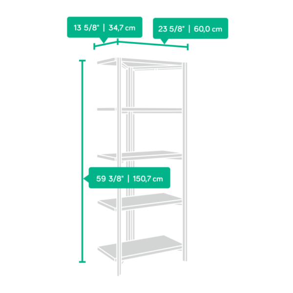 North Avenue 4 Shelf Open Side Affordable Portables